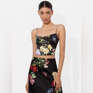 Alice and Olivia Saylor Bustier Cami Top and Skirt in Venus Floral